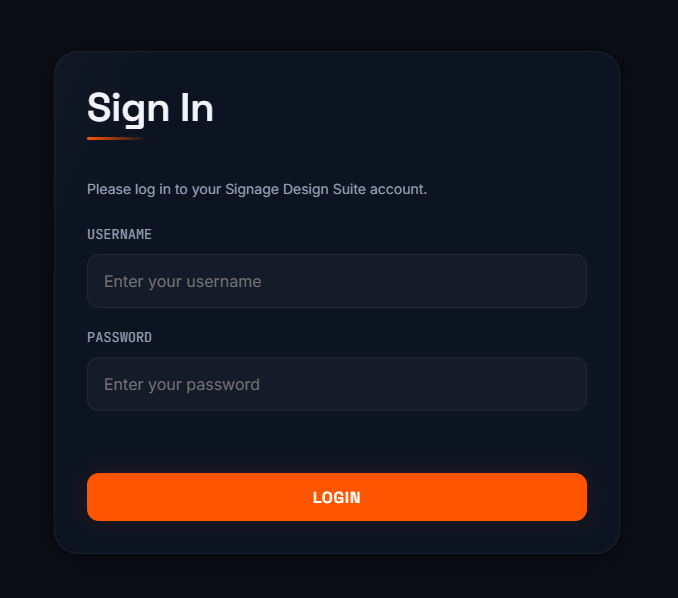 Desktop Client Login Interface